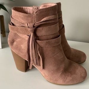 Super cute booties with a 2 inch heel from Amazon with cute tassel on the side